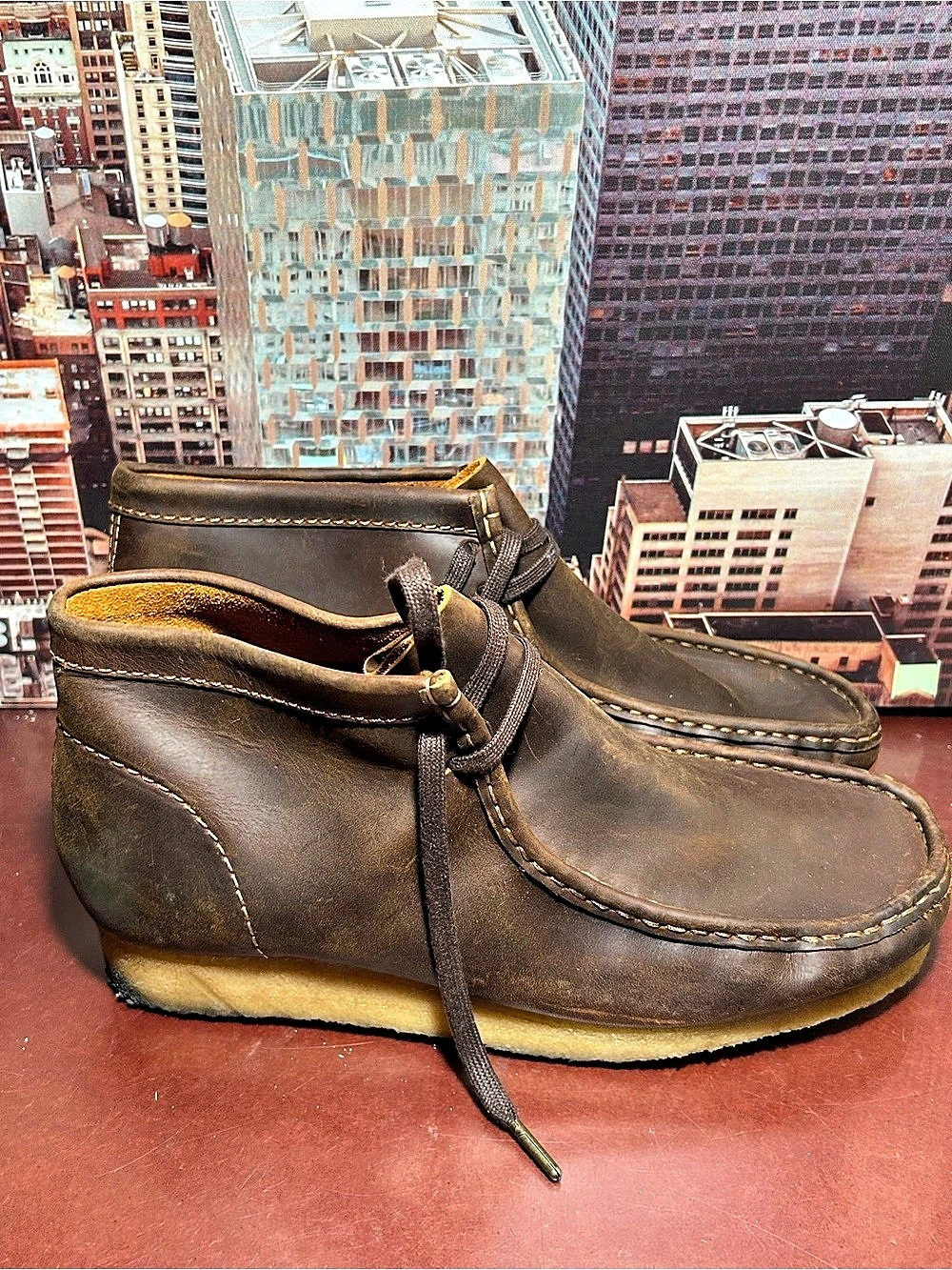Clarks Originals Wallabee Boot Chukka Boots Brown US 12 Good